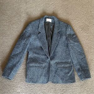 Pendleton Vintage Blazer, 100% Virgin Wool, Made in USA, size M/L, Grey-Blue